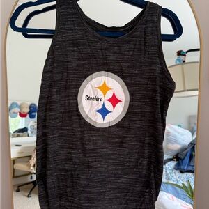 NFL Team Steelers Gray Tank Top